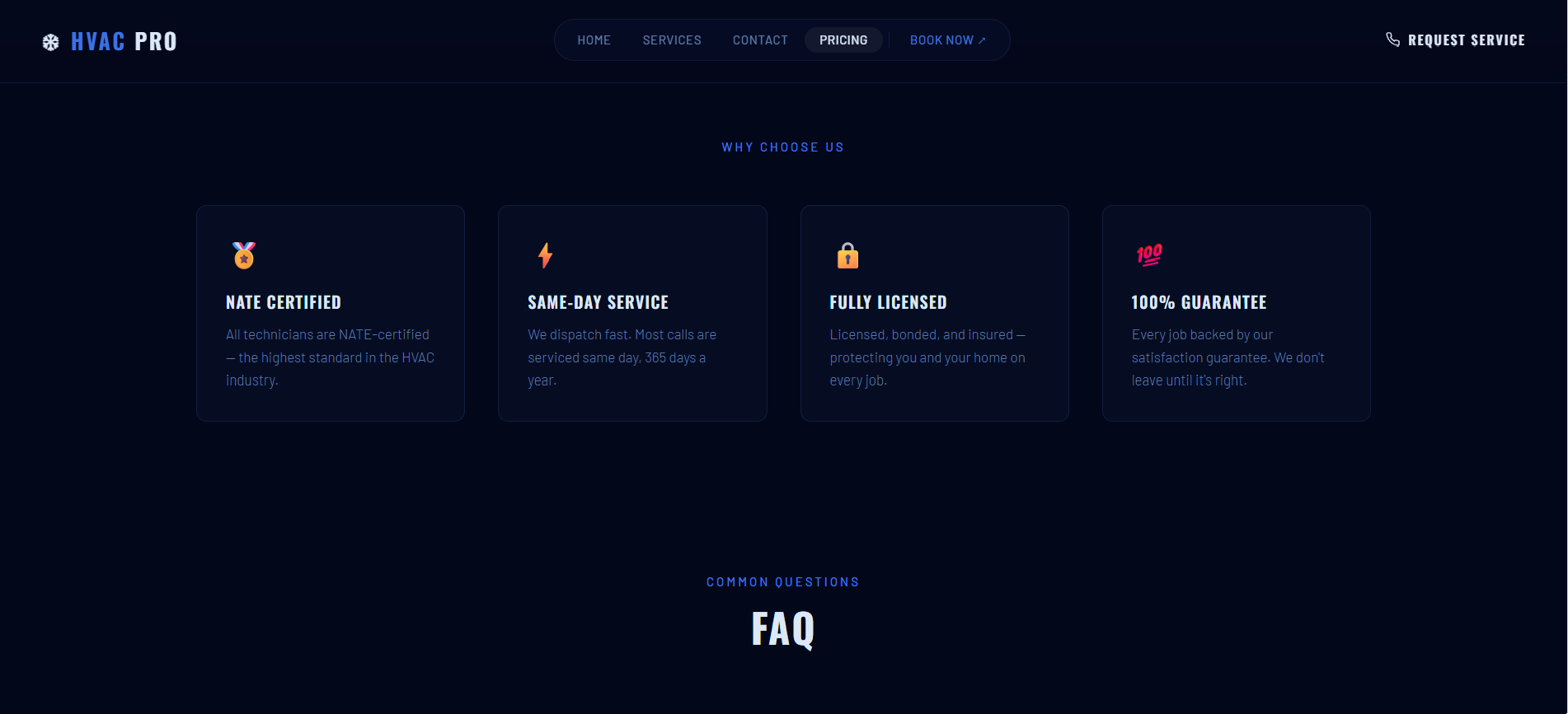 Pricing Page Section 6